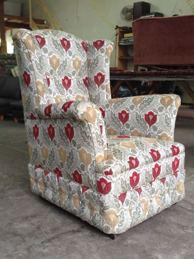 Old Wingback Armchair - furniture restoration, reupholstery - Windsor, Hawkesbury, Western Sydney