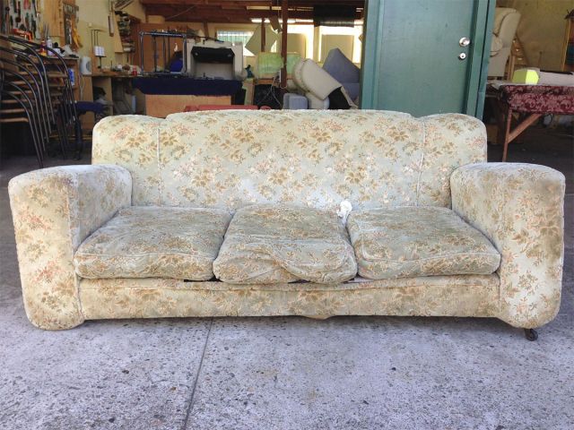 Old club suite, sofa - furniture restoration, reupholstery - Windsor, Hawkesbury, Western Sydney