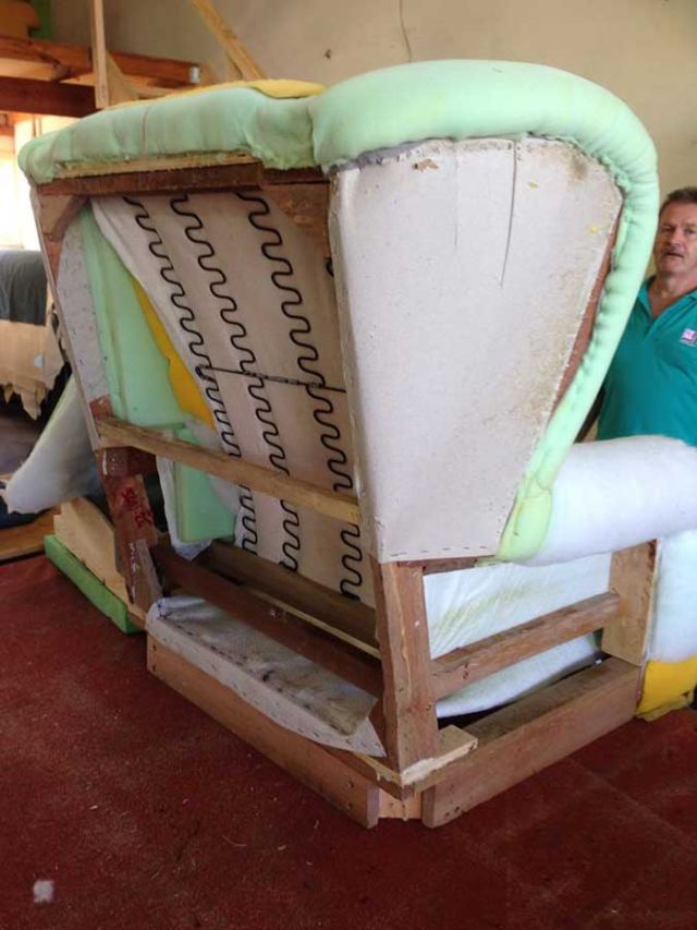 Old Wingback Armchair - furniture restoration, reupholstery - Windsor, Hawkesbury, Western Sydney