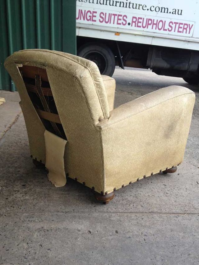 Club Chair - Domestic Furniture Restoration & Reupholstery - Windsor, Hawkesbury, Western Sydney