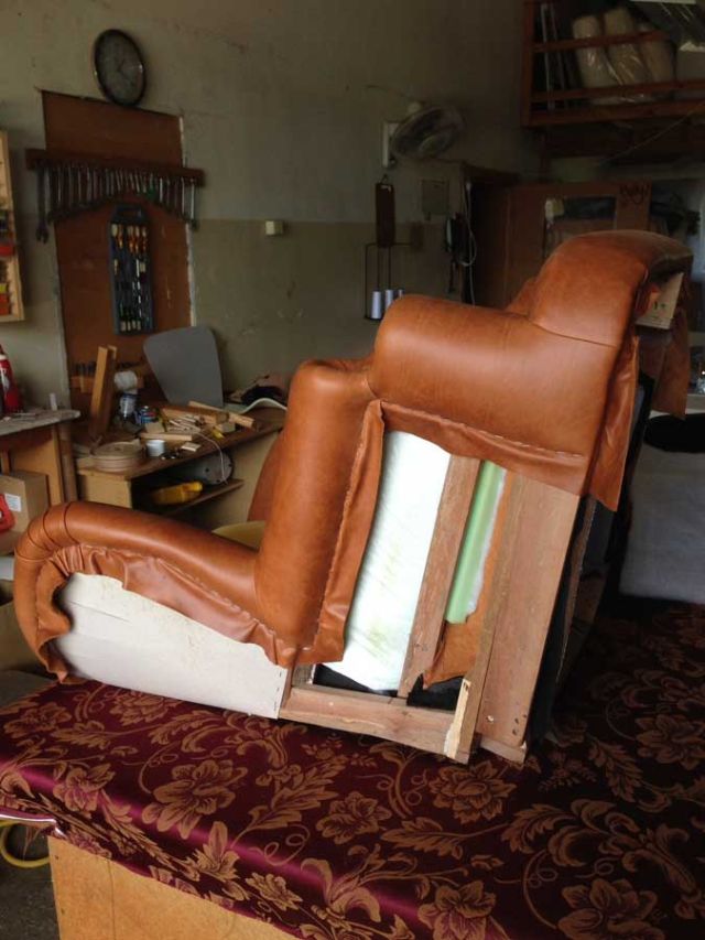 Old Wingback Armchair - furniture restoration, reupholstery - Windsor, Hawkesbury, Western Sydney