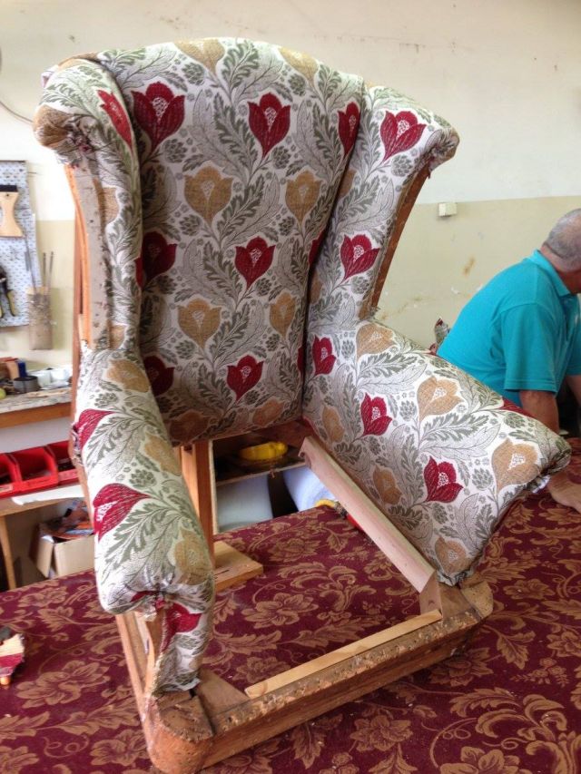 Old Wingback Armchair - furniture restoration, reupholstery - Windsor, Hawkesbury, Western Sydney